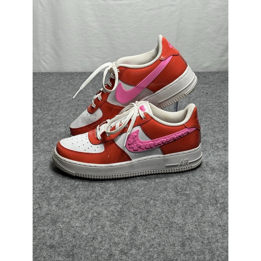 Nike Air Force 1 Athletic Shoes Youth Size 6.5 Women's Size 8 Orange & Pink - Picture 7 of 13